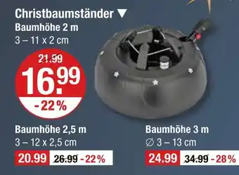 V Markt Christbaumständer baumhöhe 2 m Angebot