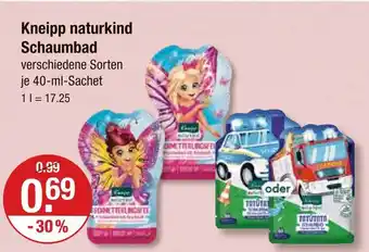 V Markt Kneipp naturkind schmetterlingsfee schaumbad Angebot