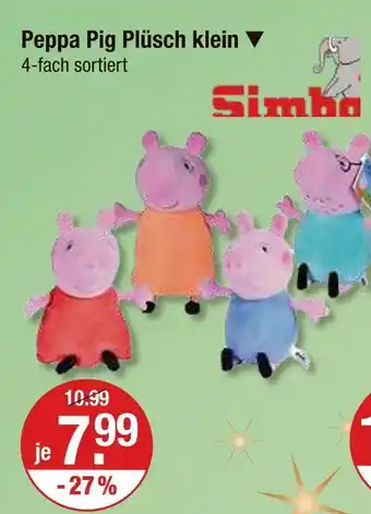 V Markt Simba peppa pig plüsch klein Angebot