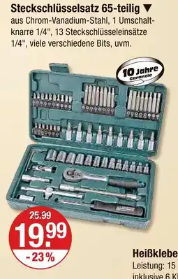 V Markt Steckschlüsselsatz 65-teilig Angebot