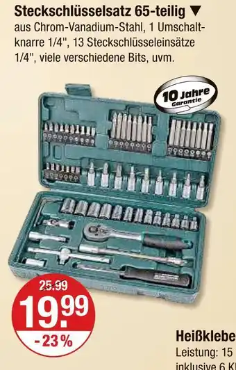 V Markt Steckschlüsselsatz 65-teilig Angebot