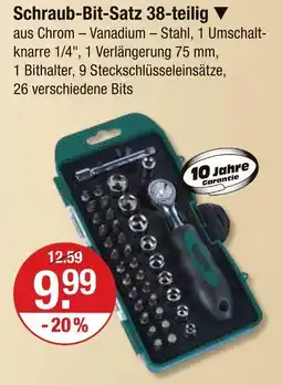 V Markt Schraub-bit-satz 38-teilig Angebot
