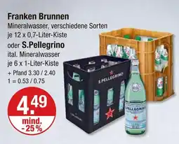 V Markt Franken brunnen mineralwasser Angebot