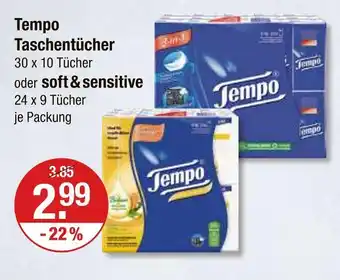 V Markt Tempo taschentücher Angebot