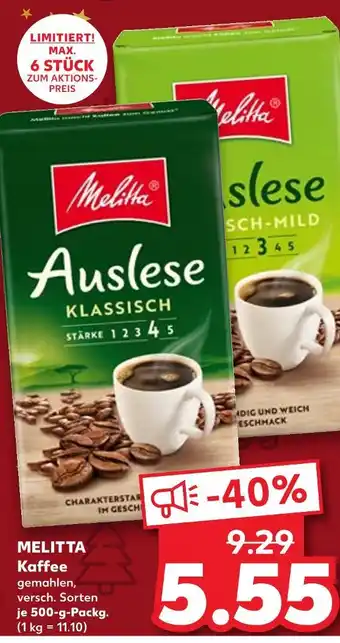Kaufland Melitta auslese klassisch Angebot