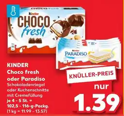 Kaufland Kinder choco fresh Angebot