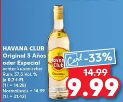 Kaufland Havana club original 3 años Angebot