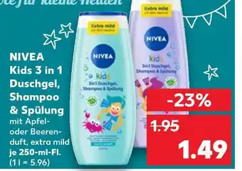 Kaufland Nivea kids 3 in 1 duschgel, shampoo & spülung Angebot