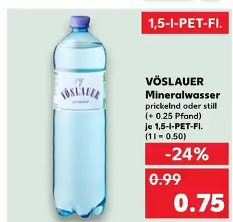 Kaufland Vöslauer mineralwasser prickelnd oder still Angebot