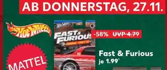 Kaufland Hot wheels fast & furious Angebot