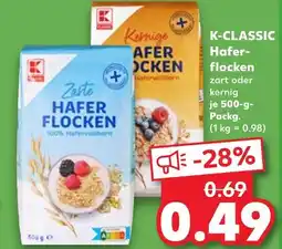 Kaufland K-classic zarte haferflocken Angebot