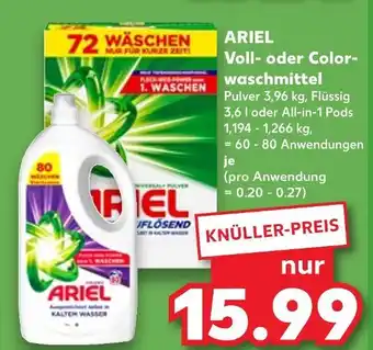 Kaufland Ariel vollwaschmittel pulver Angebot