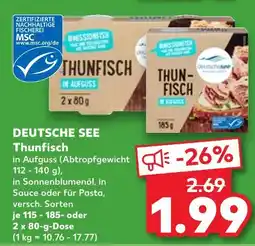 Kaufland Deutsche see thunfisch in aufguss Angebot