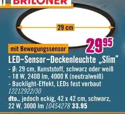 Hornbach Briloner led-sensor-deckenleuchte slim Angebot