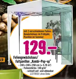Hornbach Foliengewächshaus/faltpavillon kombi-pop-up Angebot