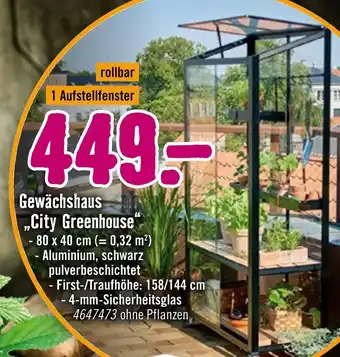 Hornbach City greenhouse Angebot