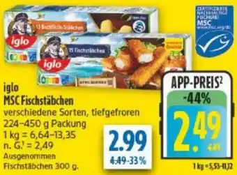 diska iglo MSC Fischstäbchen Angebot
