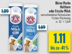 diska Bären Marke Haltbare oder Frische Milch Angebot