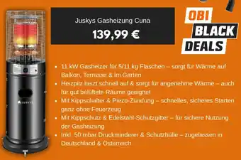 OBI Juskys Gasheizung Cuna Angebot