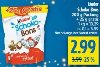 diska kinder Schoko-Bons Angebot