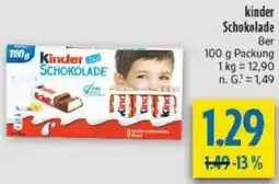 diska Kinder Schokolade Angebot