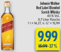 diska Johnnie Walker Red Label Blended Scotch Whisky Angebot