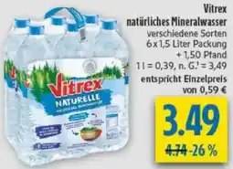 diska Vitrex natürliches Mineralwasser Angebot