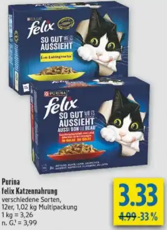 diska Purina felix Katzennahrung Angebot