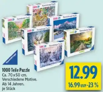 diska Ravensburger 1000 Teile Puzzle Angebot