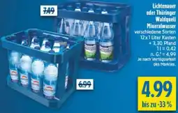 diska Lichtenauer oder Thüringer Waldquell Mineralwasser Angebot