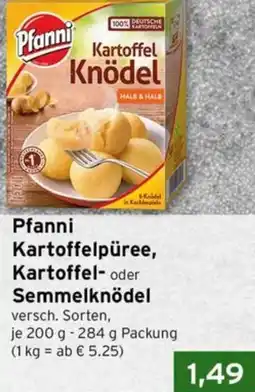 CAP Markt Pfanni Kartoffelpüree, Kartoffel- oder Semmelknödel Angebot