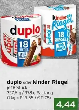 CAP Markt duplo oder kinder Riegel Angebot