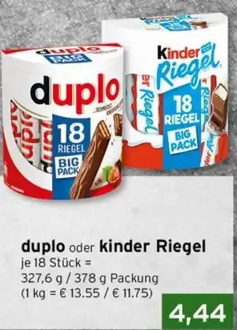 CAP Markt duplo oder kinder Riegel Angebot