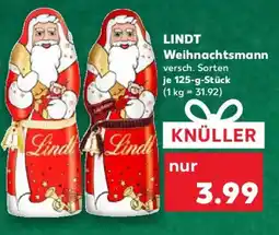 Kaufland LINDT Weihnachtsmann Angebot