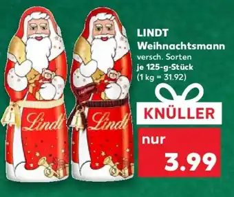 Kaufland LINDT Weihnachtsmann Angebot