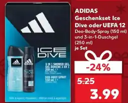 Kaufland ADIDAS Geschenkset Ice Dive oder UEFA 12 Deo-Body-Spray Angebot
