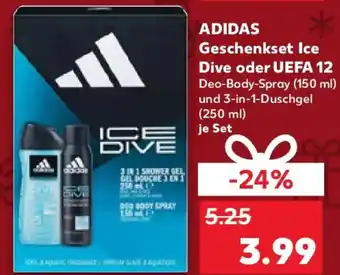 Kaufland ADIDAS Geschenkset Ice Dive oder UEFA 12 Deo-Body-Spray Angebot