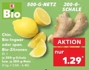Kaufland Chin. Bio-Ingwer oder span. Bio-Zitronen Angebot