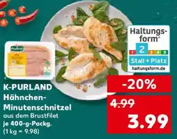 Kaufland K-PURLAND Hähnchen- Minutenschnitzel Angebot