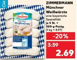 Kaufland ZIMMERMANN Münchner Weißwürste Angebot