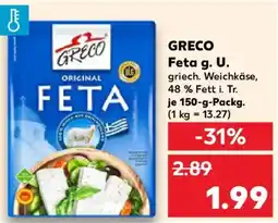 Kaufland GRECO Feta g.U Angebot