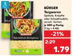 Kaufland BURGER Teigwaren Angebot