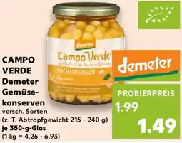 Kaufland CAMPO VERDE Demeter Gemüse- konserven Angebot