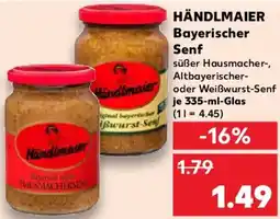 Kaufland HÄNDLMAIER Bayerischer Senf Angebot