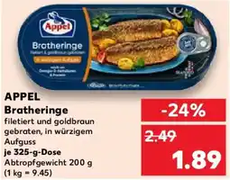 Kaufland APPEL Bratheringe Angebot