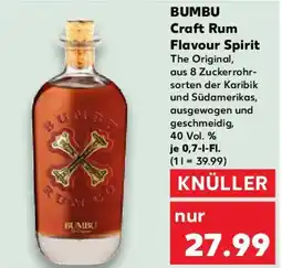 Kaufland BUMBU Craft Rum Flavour Spirit Angebot