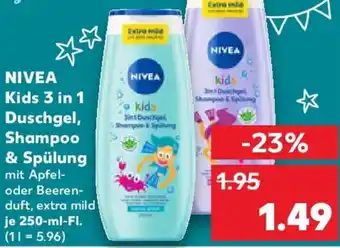 Kaufland NIVEA Kids 3 in 1 Duschgel, Shampoo & Spülung Angebot