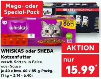Kaufland WHISKAS oder SHEBA Katzenfutter Angebot