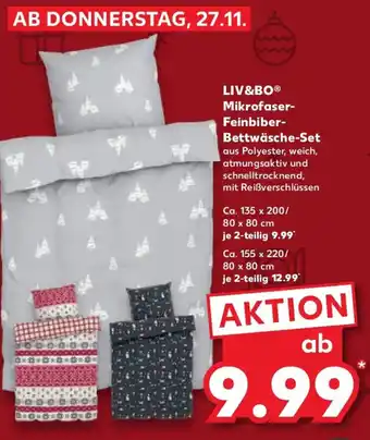Kaufland LIV&BO Mikrofaser- Feinbiber- Bettwäsche-Set Angebot