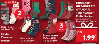 Kaufland KUNIBOO/ HIP&HOPPS/ OYANDA/ TOWNLAND Motiv-Socken Angebot